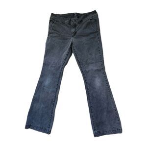 American Eagle Kick Boot Jeans Womens 8 Short Gray Wash Bootcut Low Rise GUC